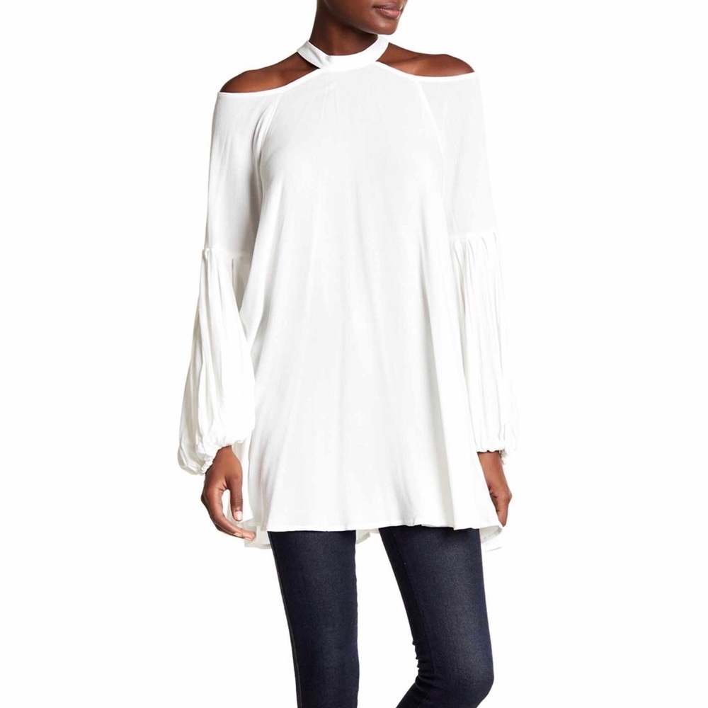 Free people Drift Away Cold Shoulder Blouse